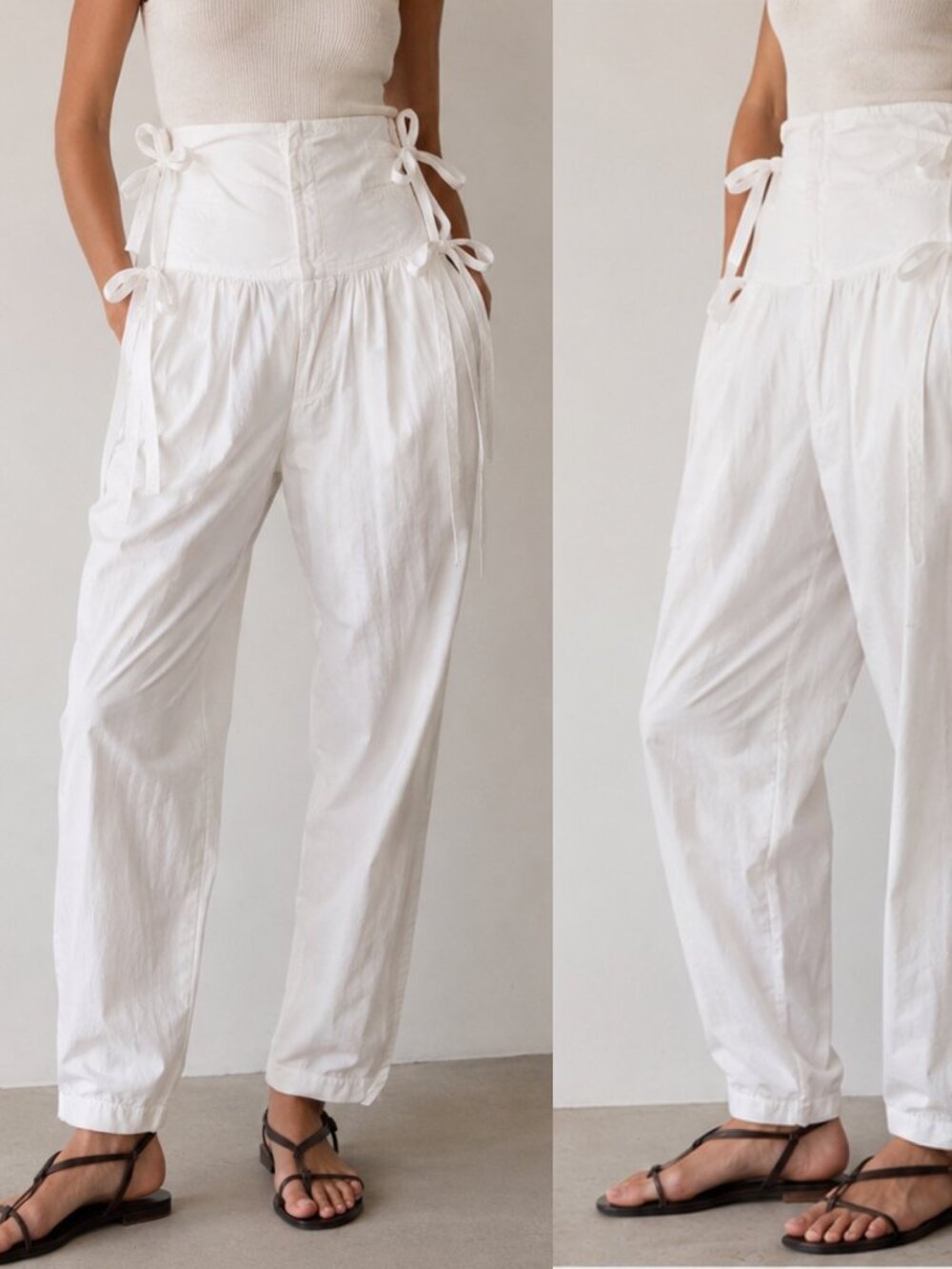 ISABEL MARANT Super High Rise Gathered Bow Tie Harem Jogger Pants \\ 4 (36)